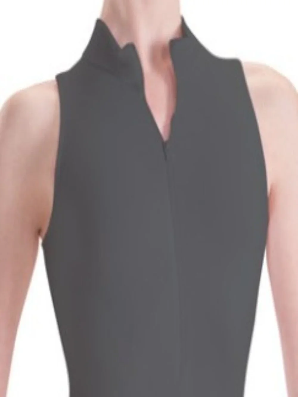 Motionwear Zip Front Mock Neck High Cut Leg Leotard Childs Sz 6 7 Style 2206